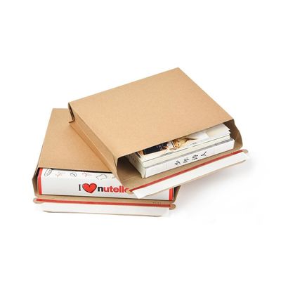 Correo de 3 capas de cartón corrugado de flauta E marrón para paquetes de entrega