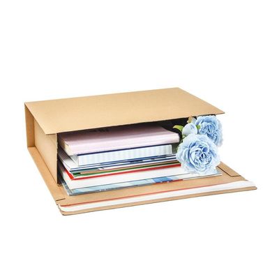 Correo de 3 capas de cartón corrugado de flauta E marrón para paquetes de entrega