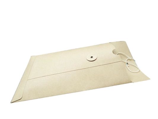 Envase de bolsillo de tamaño marrón sin estuche para documentos importantes
