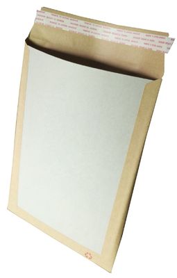 Envase con cartón de cartón gris con papel Kraft marrón