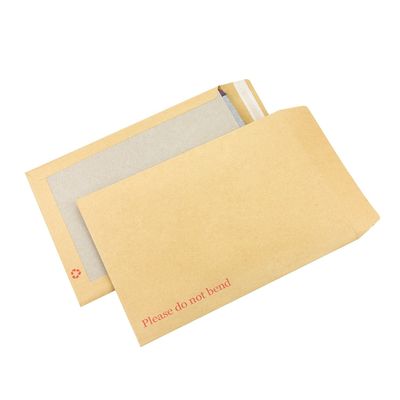 Promoción sobres de cartón gris con logotipo personalizado y cartón Kraft