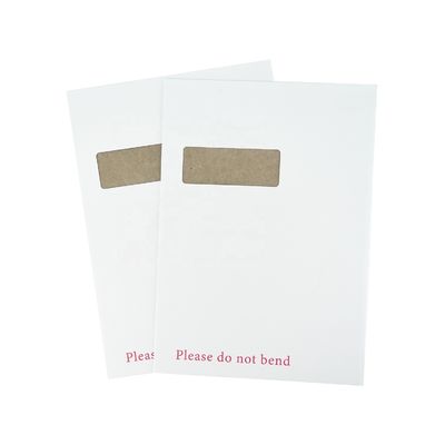 Promoción sobres de cartón gris con logotipo personalizado y cartón Kraft