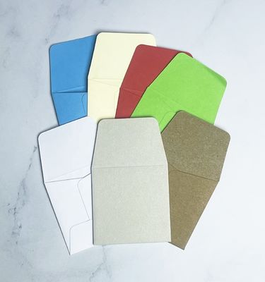 Envases de monedas pequeñas cuadradas papel de colores envases de dinero para monedas y semillas 2 x 2 pulgadas