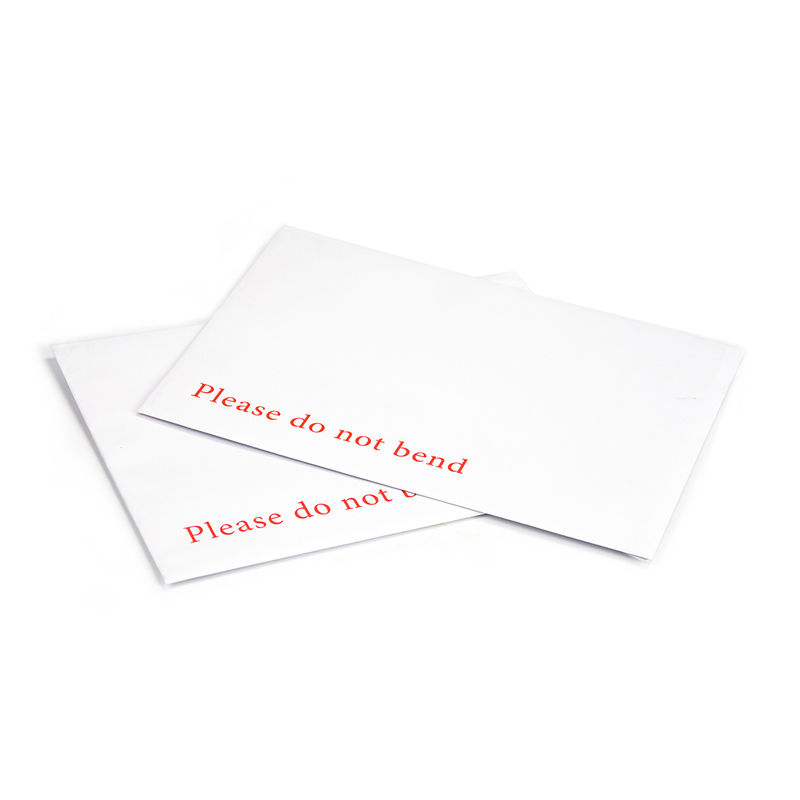 9 x 12 3/4 pulgadas de papel de cartón blanco con respaldo de papel con sello automático y ligero